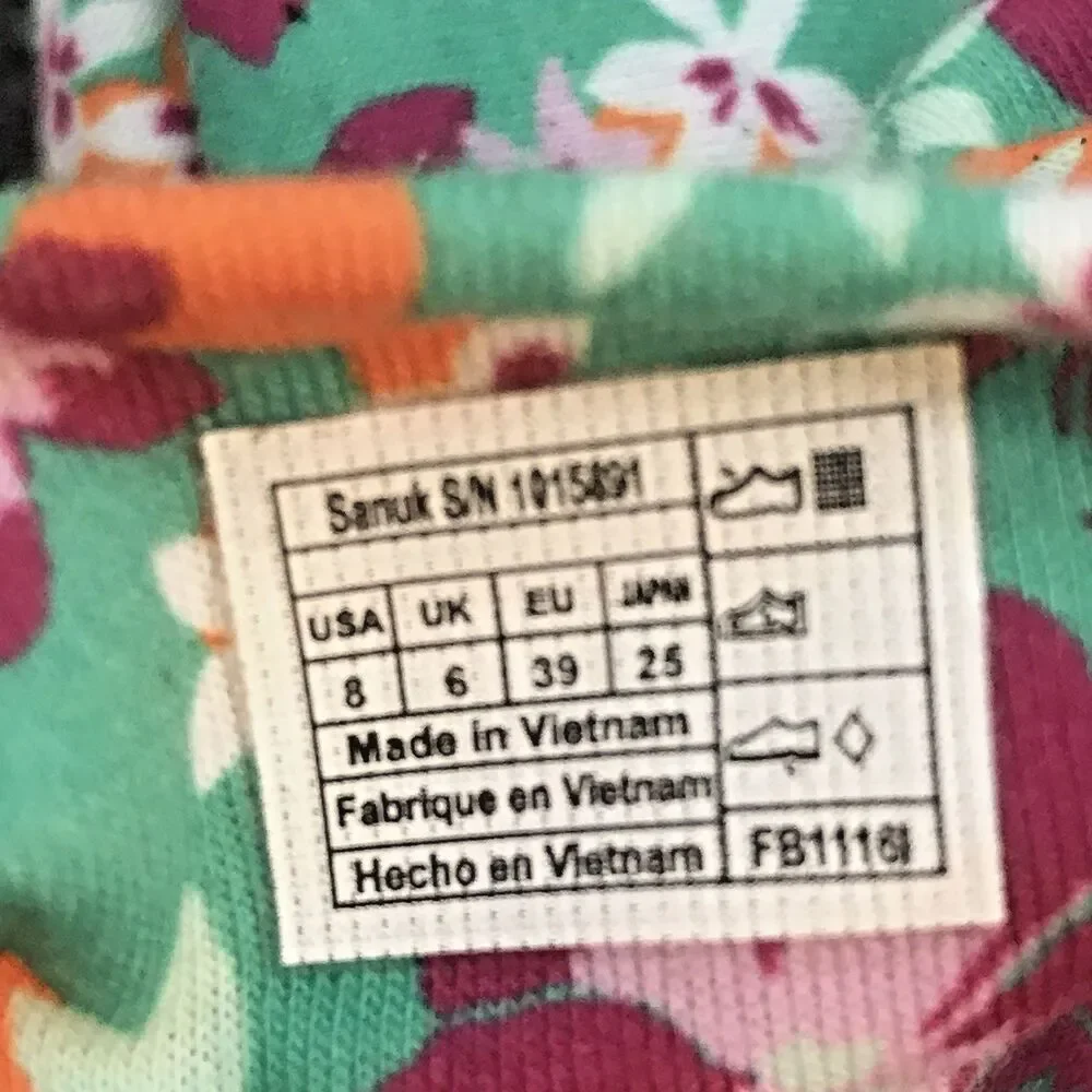 Sanuk Yoga Sling 2 Sandals Women's 8 Multicolor Toe-Post Comfort Flats 1015891